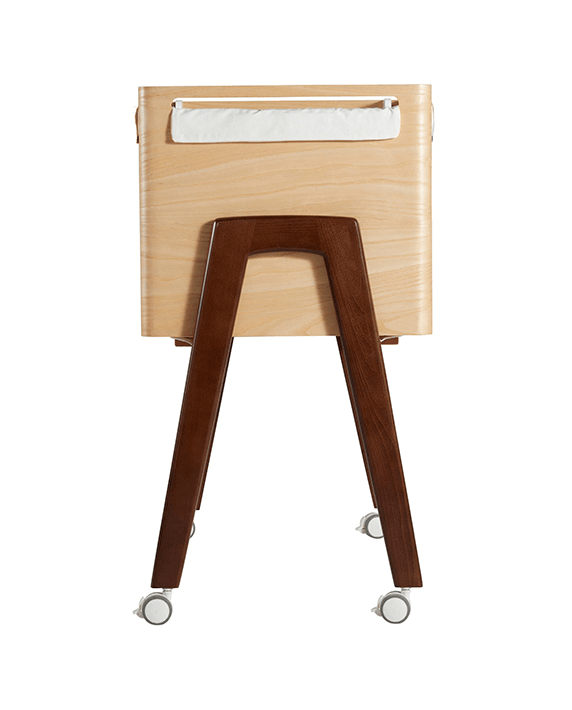 Hera Bedside Bassinet - Natural Ash | Walnut with included Mattress - Gaia Baby