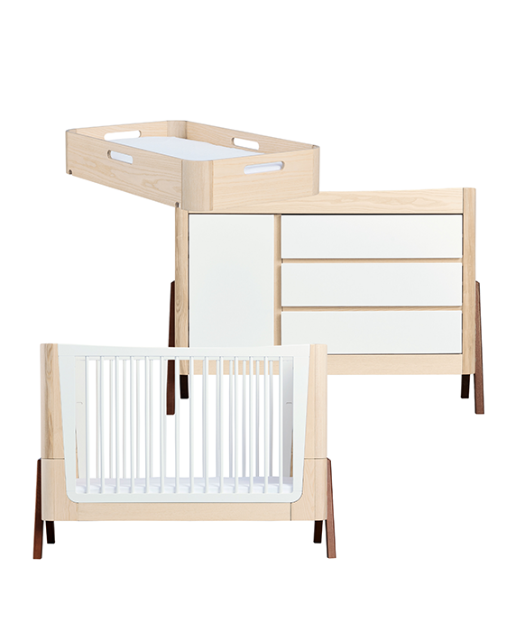 Gaia Baby Nursery Furniture 3 Piece Set Natural Ash Walnut