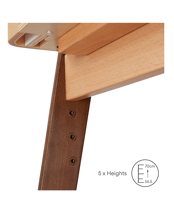 Hera Bedside Bassinet - Natural Ash | Walnut with included Mattress - Gaia Baby