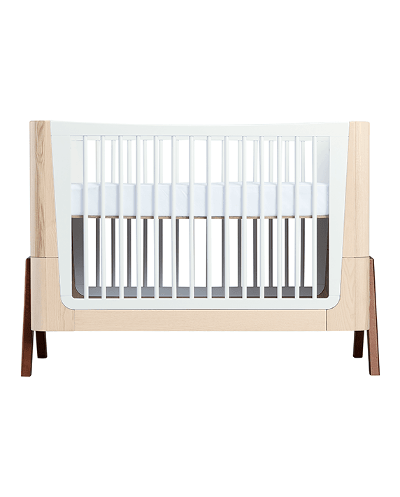 Hera Cot Bed - Natural Ash | Walnut with included Mattress - Gaia Baby