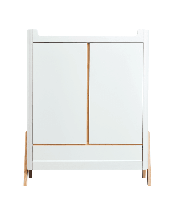 Hera Wardrobe - Scandi White | Natural - Gaia Baby