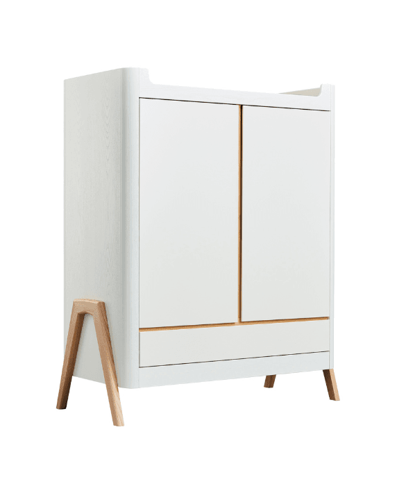 Hera Wardrobe - Scandi White | Natural - Gaia Baby