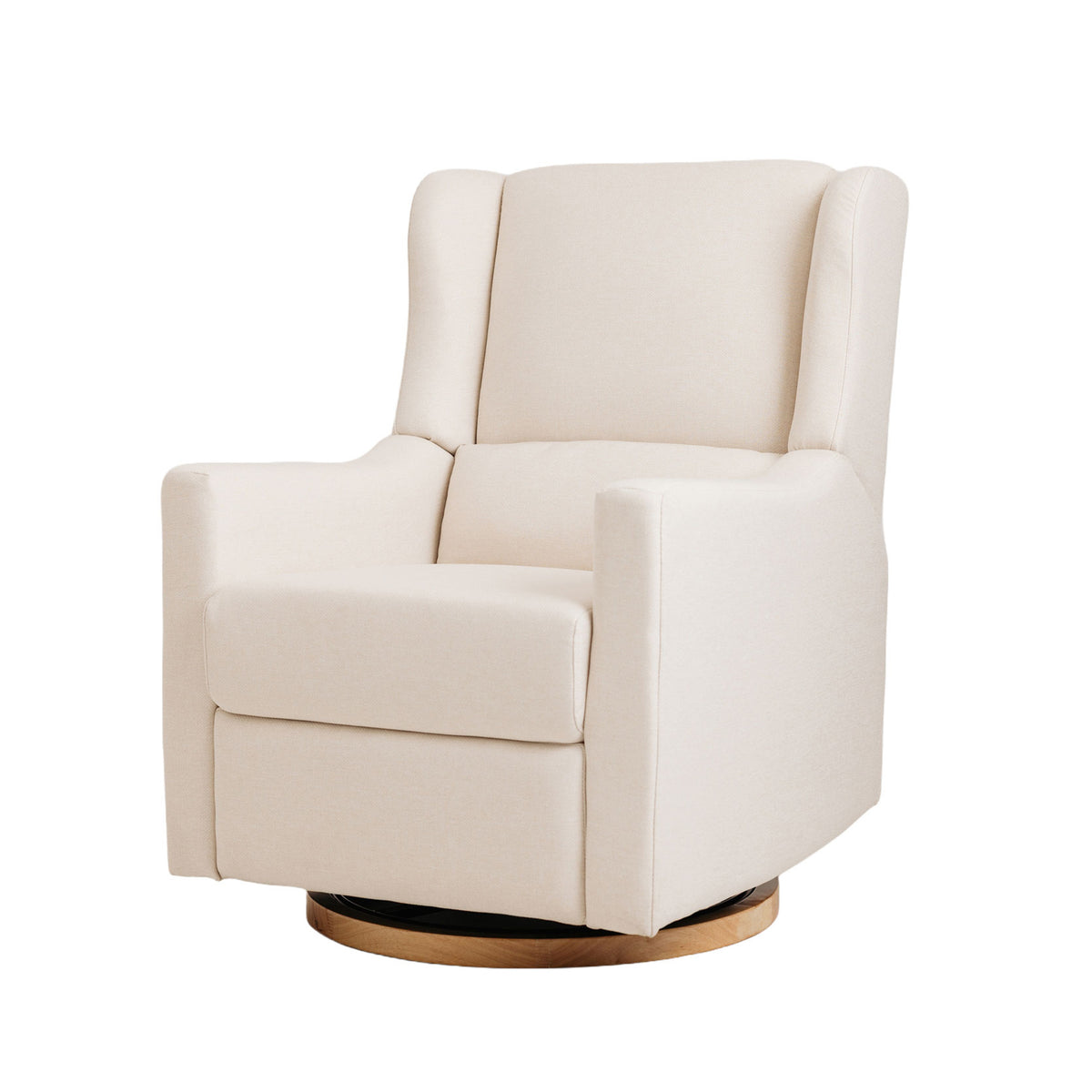 Gaia Baby Lyra nursing chair in Oat, angled left view.