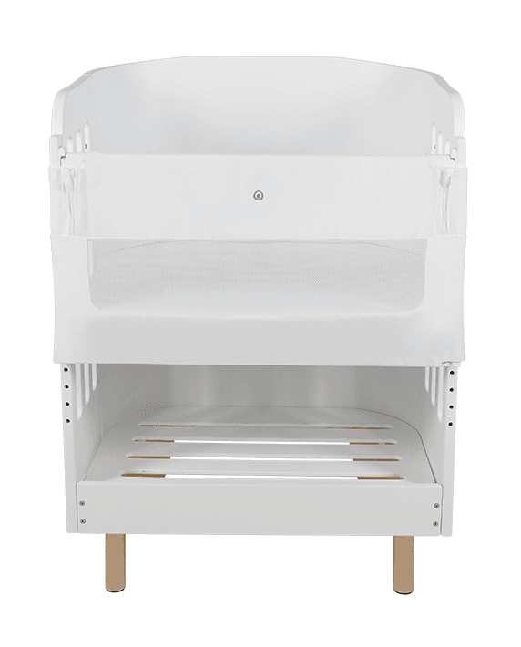 Serena Bedside Bassinet Kit - White | Natural with included Mattress - Gaia Baby