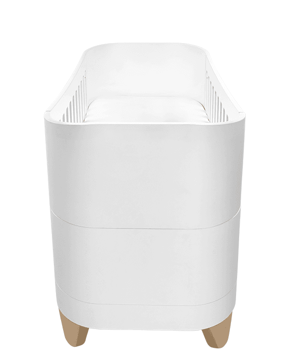 Serena Convertible Cot Bed - White | Natural with included Mattress - Gaia Baby