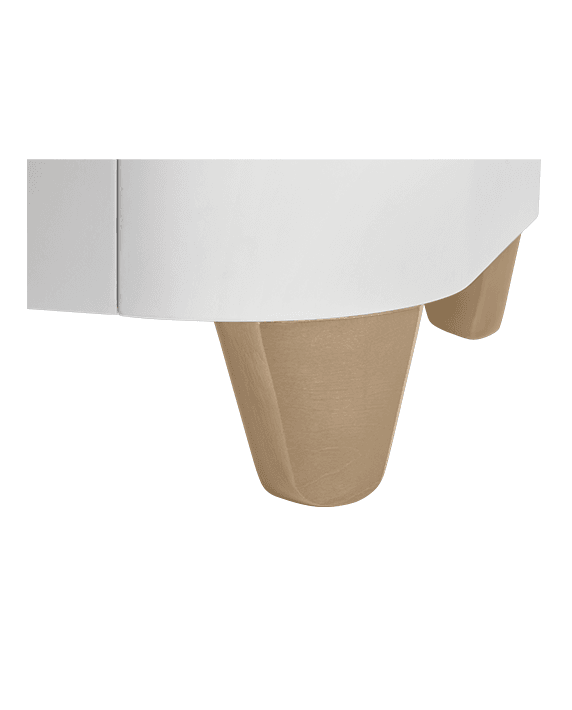 Serena Convertible Cot Bed - White | Natural with included Mattress - Gaia Baby