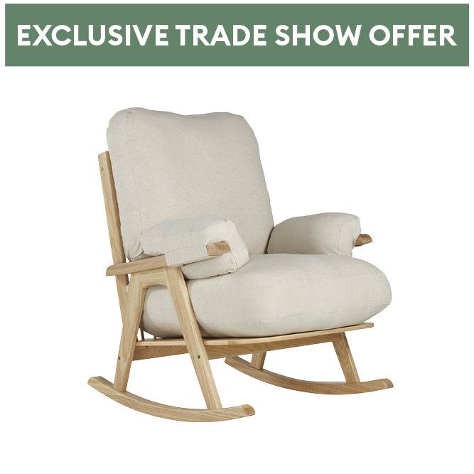 Exclusive Expo Offer - Hera Rocking Chair - Barley | Natural - Gaia Baby