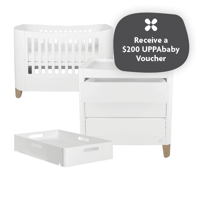 Serena 3 Piece Cot Bed Bundle Set + $200 UPPAbaby Voucher - Gaia Baby