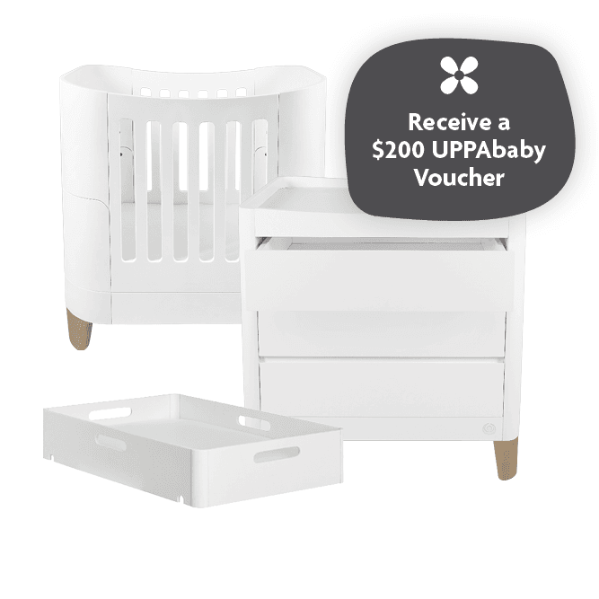 Serena 3 Piece Mini Cot Bundle Set + $200 UPPAbaby Voucher - Gaia Baby