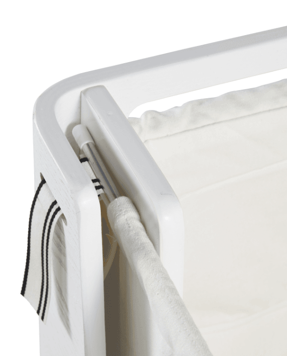 Hera Bedside Bassinet - Scandi White | Natural with included Mattress - Gaia Baby