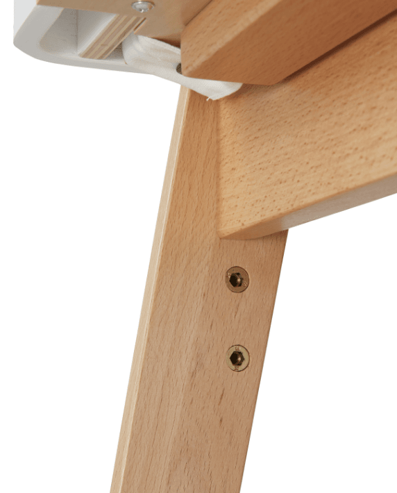 Hera Bedside Bassinet - Scandi White | Natural with included Mattress - Gaia Baby