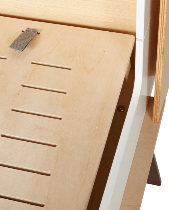 Hera Bedside Bassinet - Scandi White | Natural with included Mattress - Gaia Baby