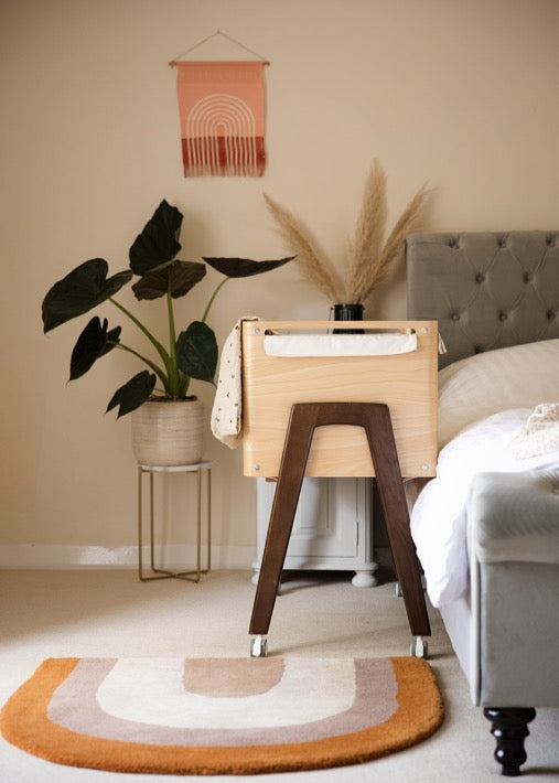 Hera Bedside Sleeper - Natural Ash | Walnut - Gaia Baby