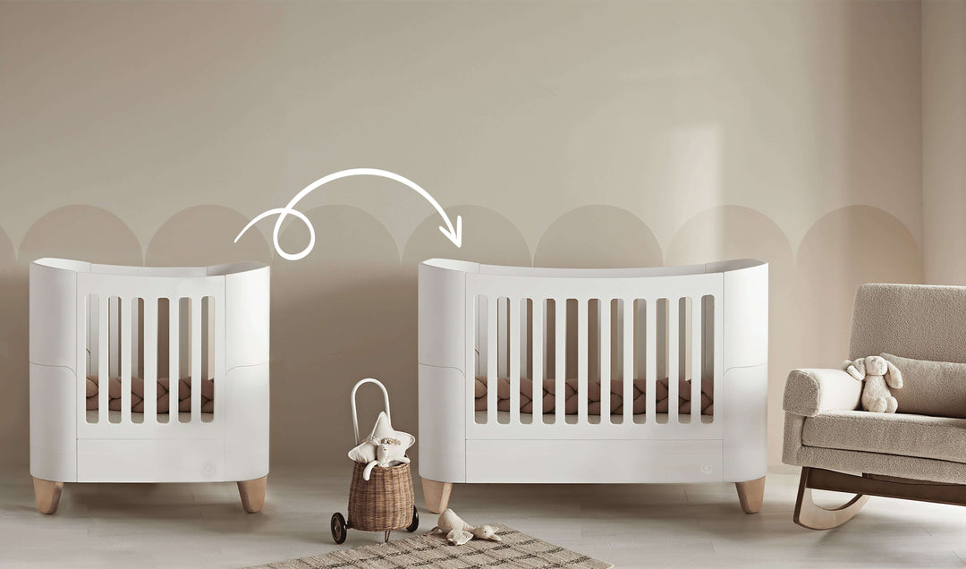 Serena Mini Cot Bed Extension with included Mattress