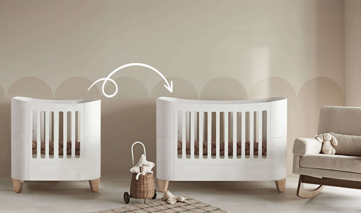 Serena Mini Cot Bed Extension with included Mattress