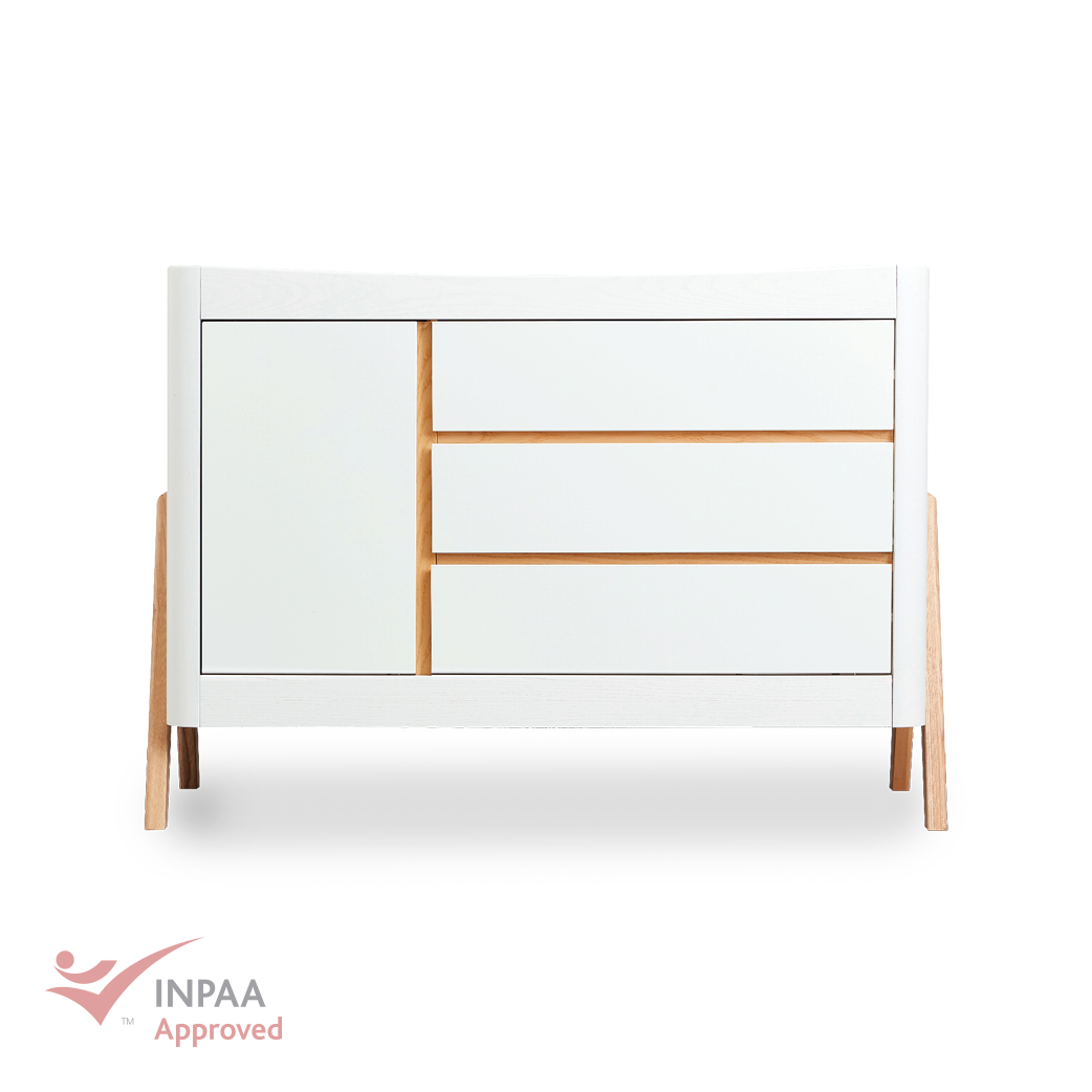 Hera Dresser - Scandi White | Natural - Gaia Baby