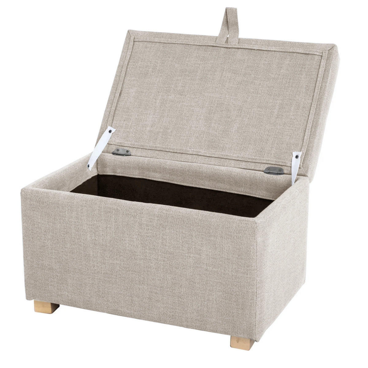 Gaia Baby Serena footstool in oat color, designed for rocking and nursing chairs, with a soft fabric cover.