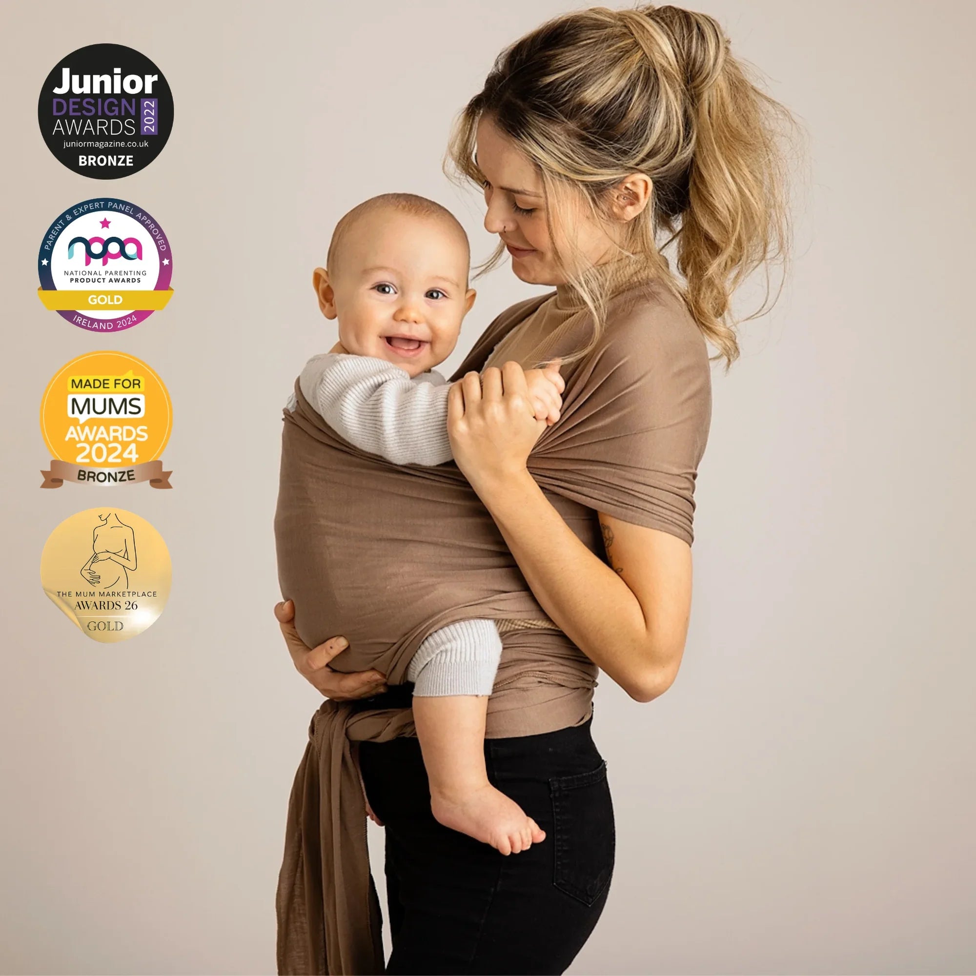 Stretchy Baby Wrap - Nutmeg