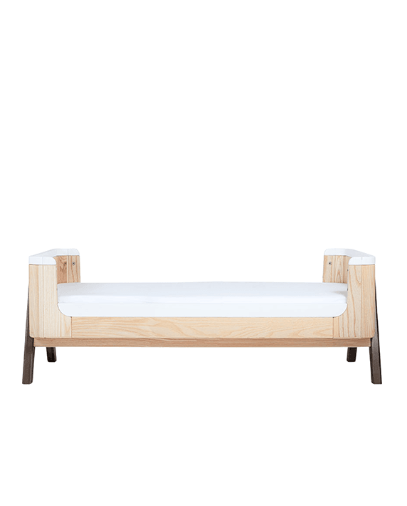 Hera Cot Bed - Natural Ash | Walnut with included Mattress - Gaia Baby