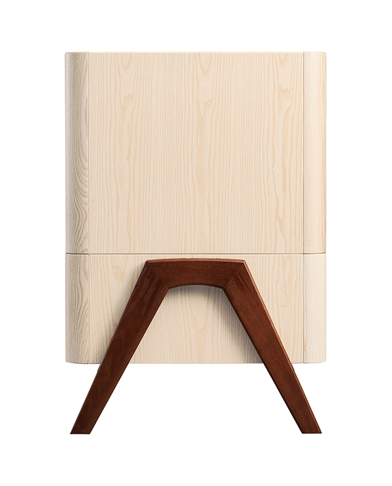 Hera Cot Bed - Natural Ash | Walnut with included Mattress