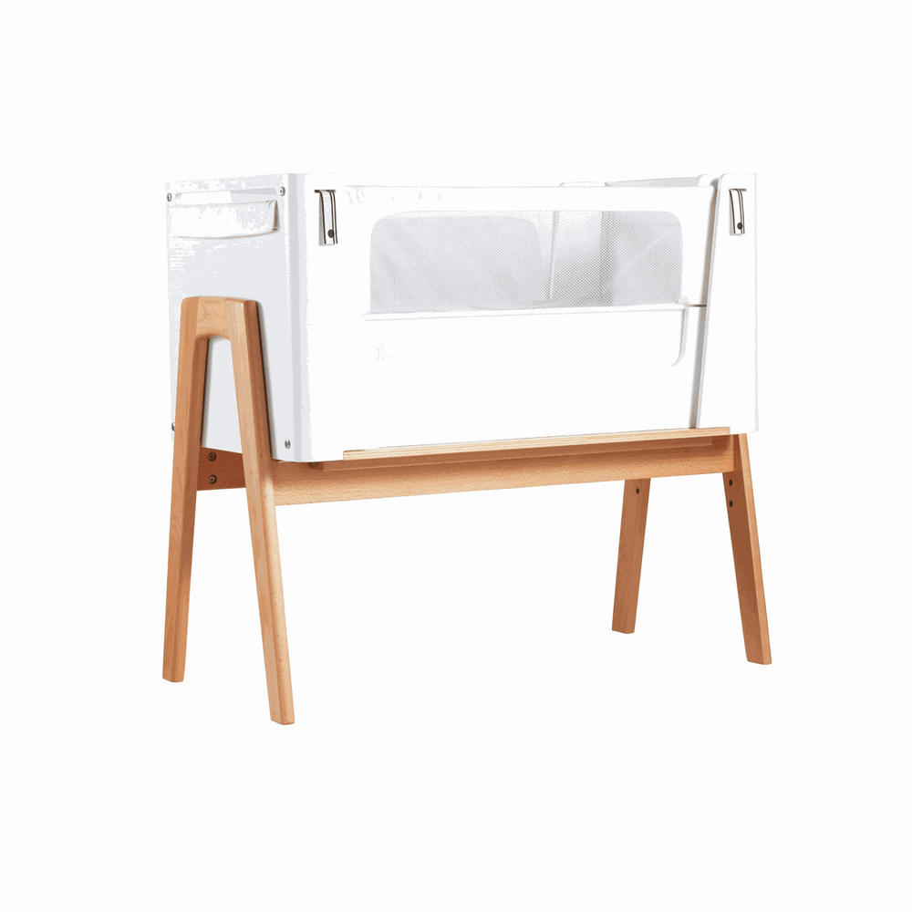 Hera Bedside Sleeper - Scandi White | Natural with included Mattress