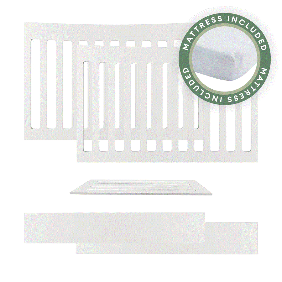 Serena Mini Cot Bed Extension with included Mattress