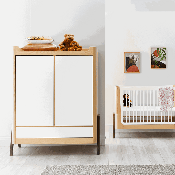 Hera Wardrobe - Natural Ash | Walnut