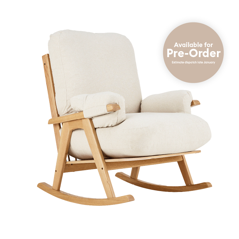 nursery rocking chair in natural