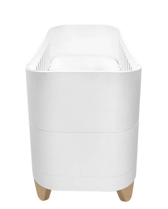 Serena Convertible Cot Bed - White | Natural with included Mattress