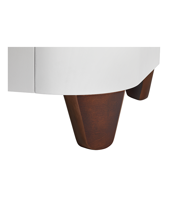 Serena Convertible Cot Bed - White | Walnut with included Mattress
