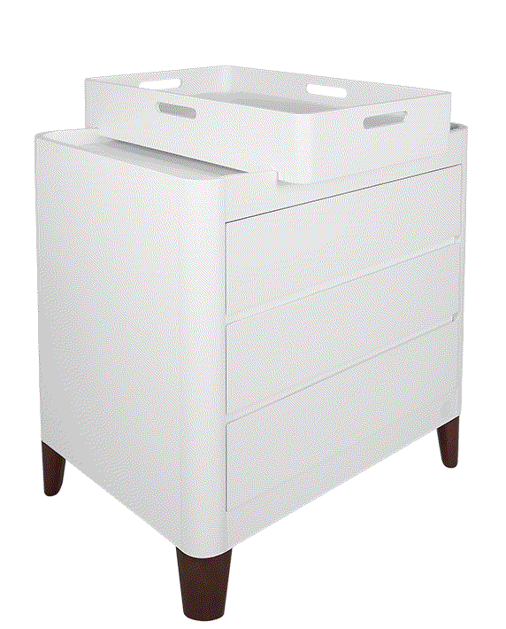 Serena Dresser - White | Walnut