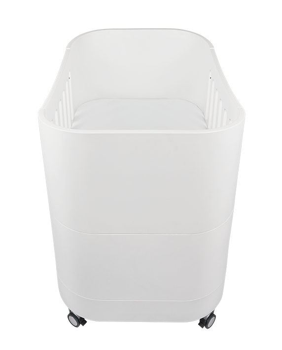 Serena Mini Cot - White | Natural with included Mattress