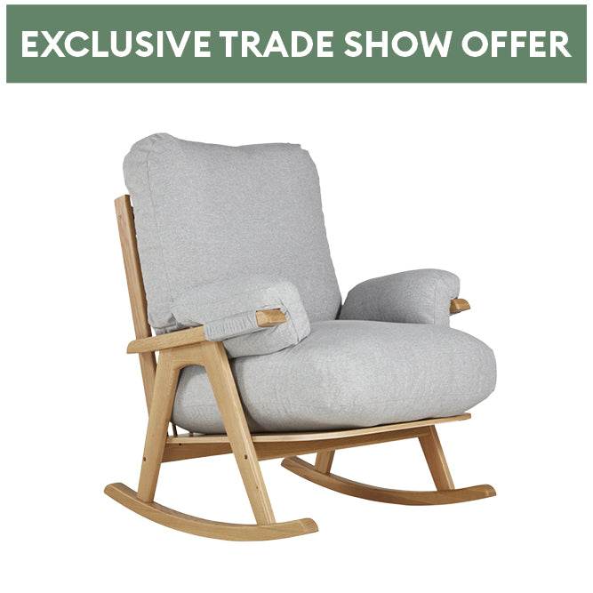Exclusive Expo Offer - Hera Rocking Chair - Dusk | Natural - Gaia Baby