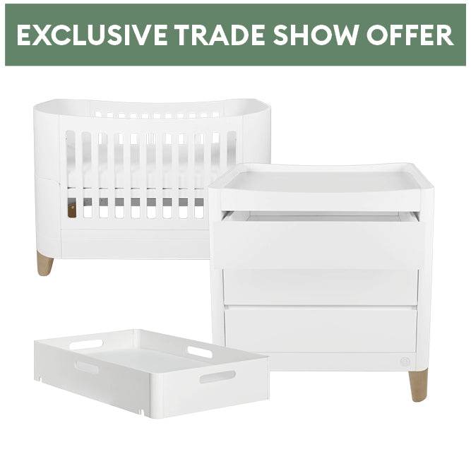 Exclusive Expo Offer - Serena 3 Piece Cot Bundle Set - Gaia Baby