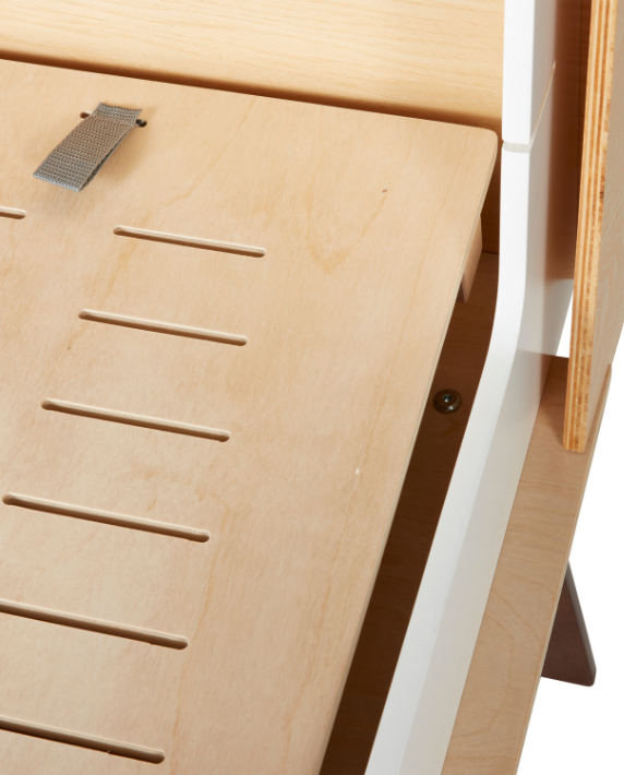 Hera Bedside Sleeper - Scandi White | Natural with included Mattress