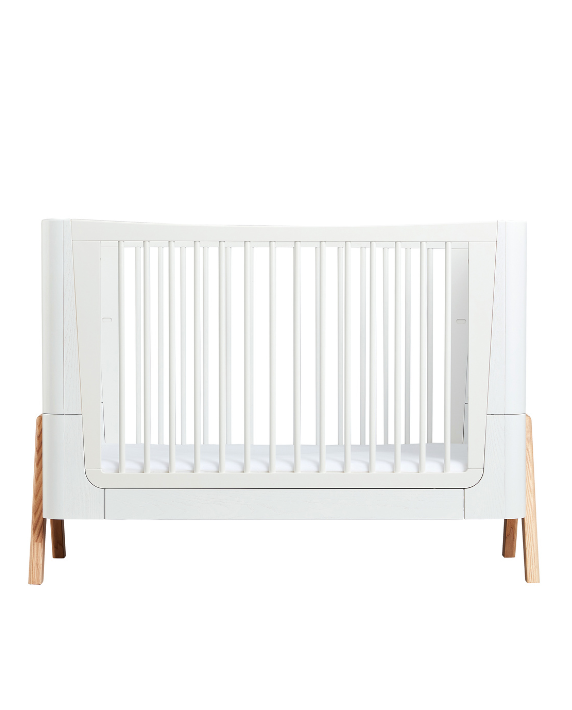 Gaia Baby Nursery Furniture - 4 Piece Set - Scandi White | Natural